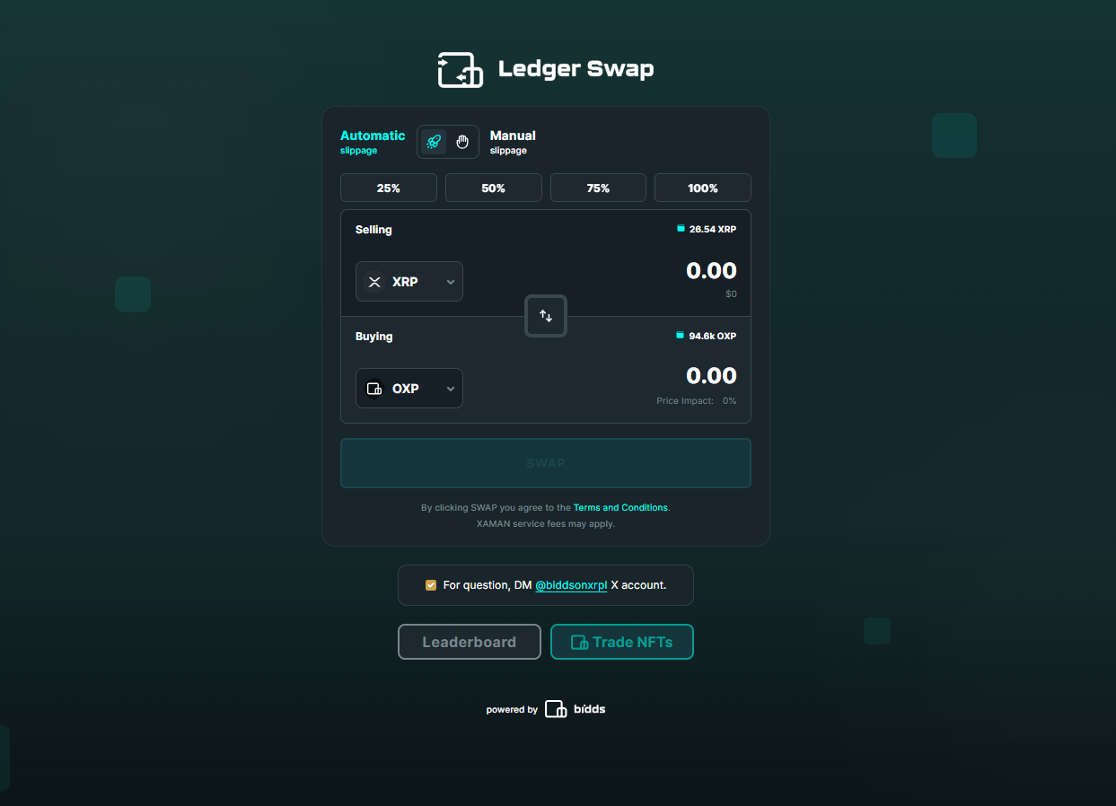 Ledger Swap screenshot